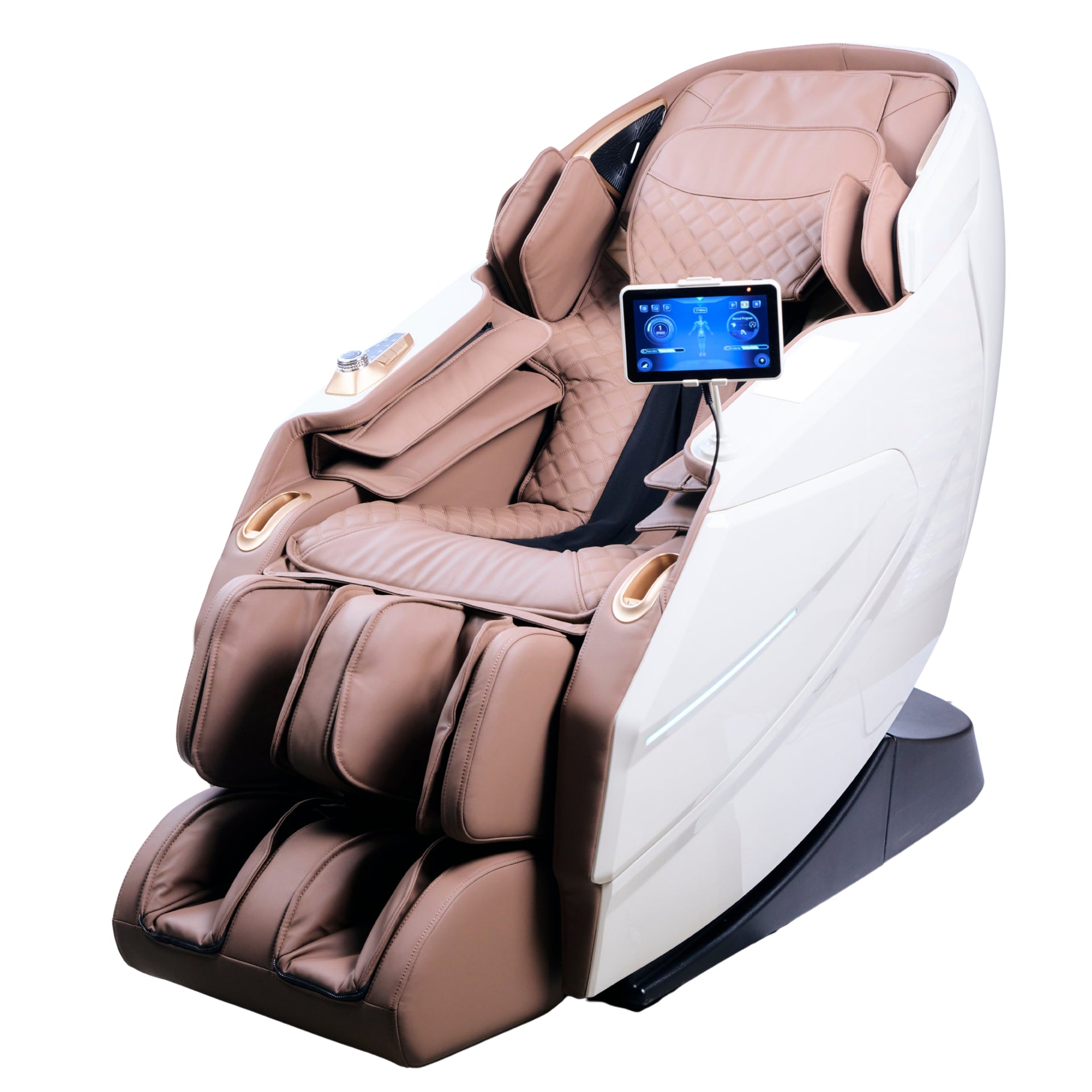 IWAO Gravity med stemmestyring - 4D massasjestol - Hvit/Brun