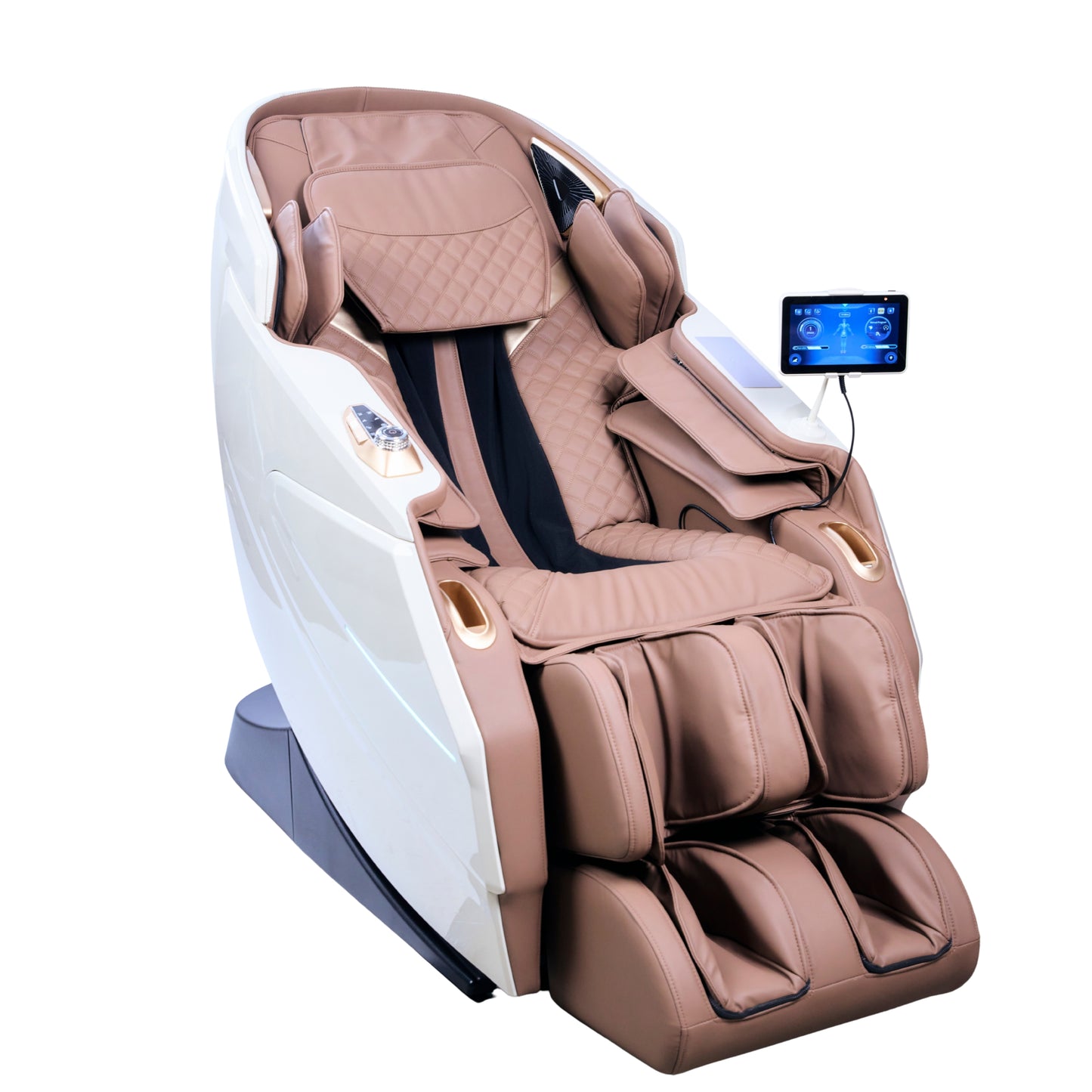 IWAO Gravity med stemmestyring - 4D massasjestol - Hvit/Brun